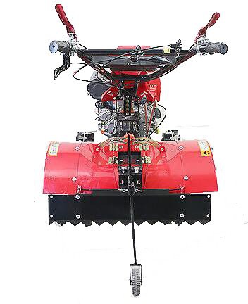 Double gear lever power tiller